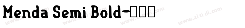 Menda Semi Bold字体转换